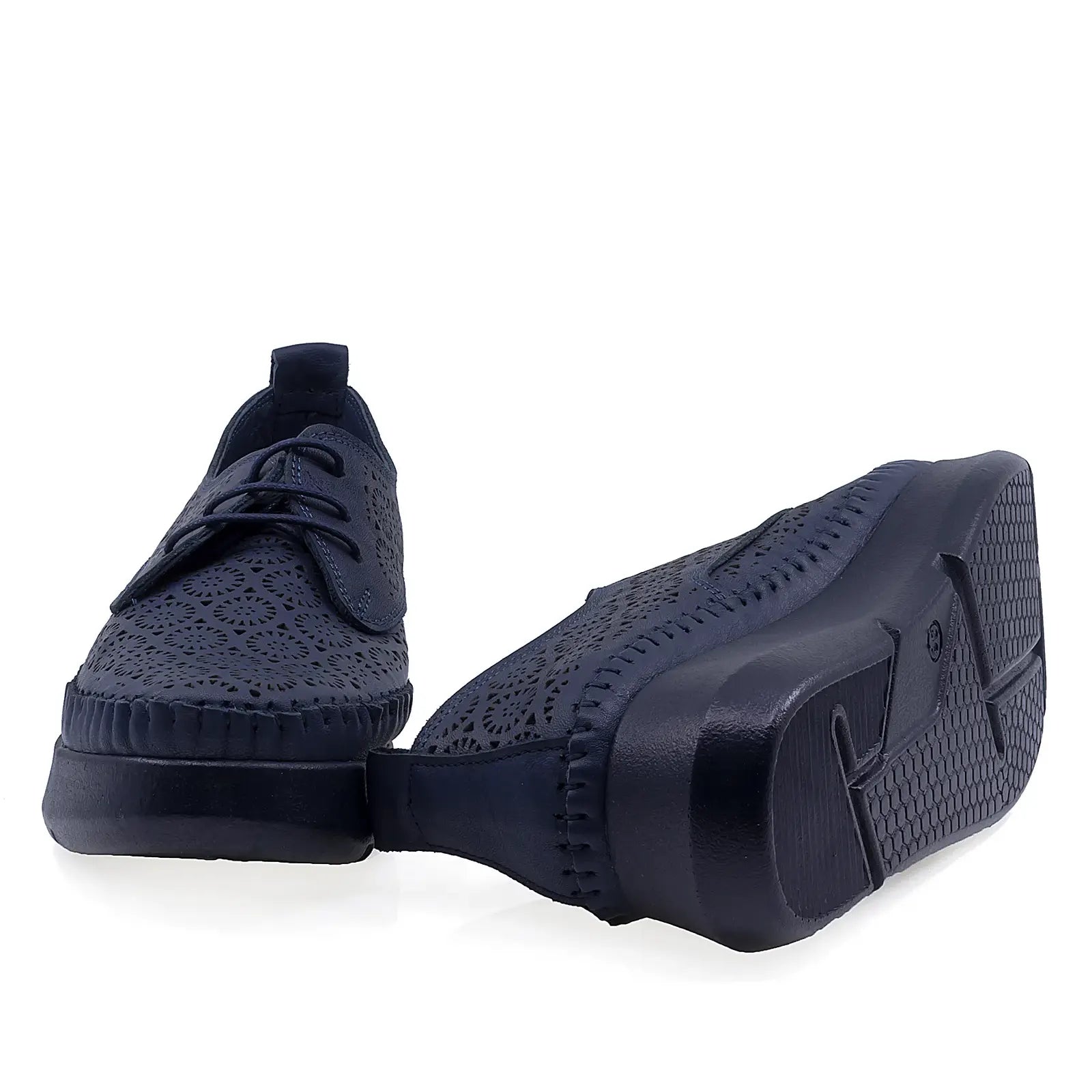 Pantofi Dama Casual Anna Viotti Piele naturala D43-53-L17 bleumarin