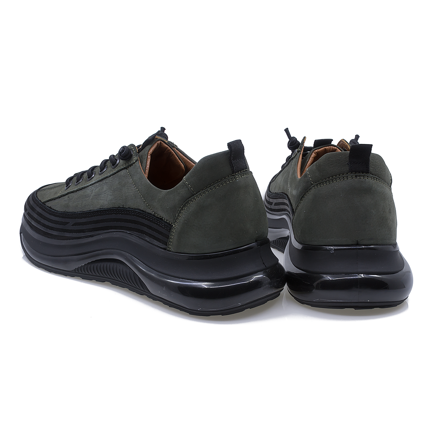 Pantofi barbati casual Goretti din piela naturala B67-2402 kaki