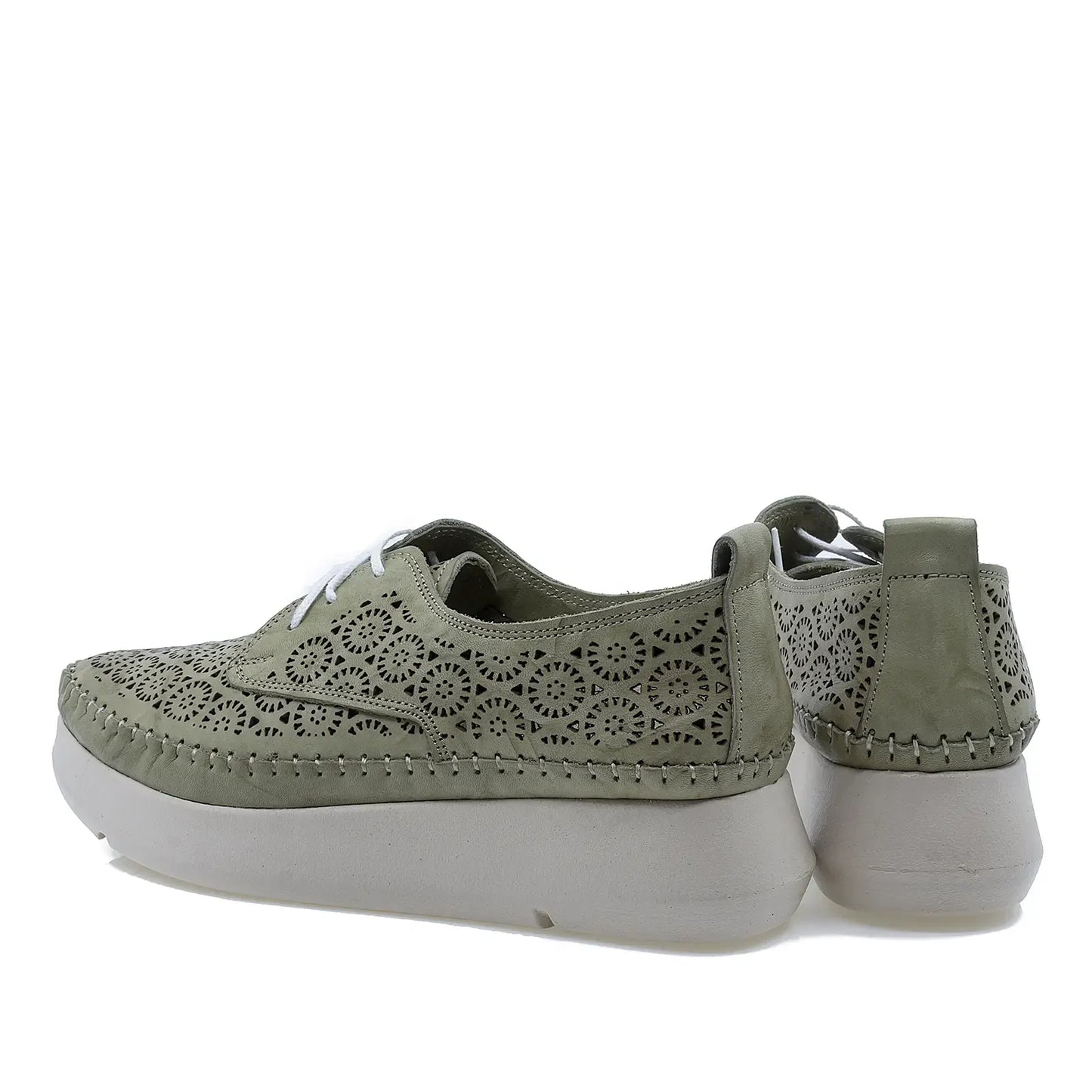 Pantofi Dama Casual Anna Viotti Piele naturala D43-53-L17 verde