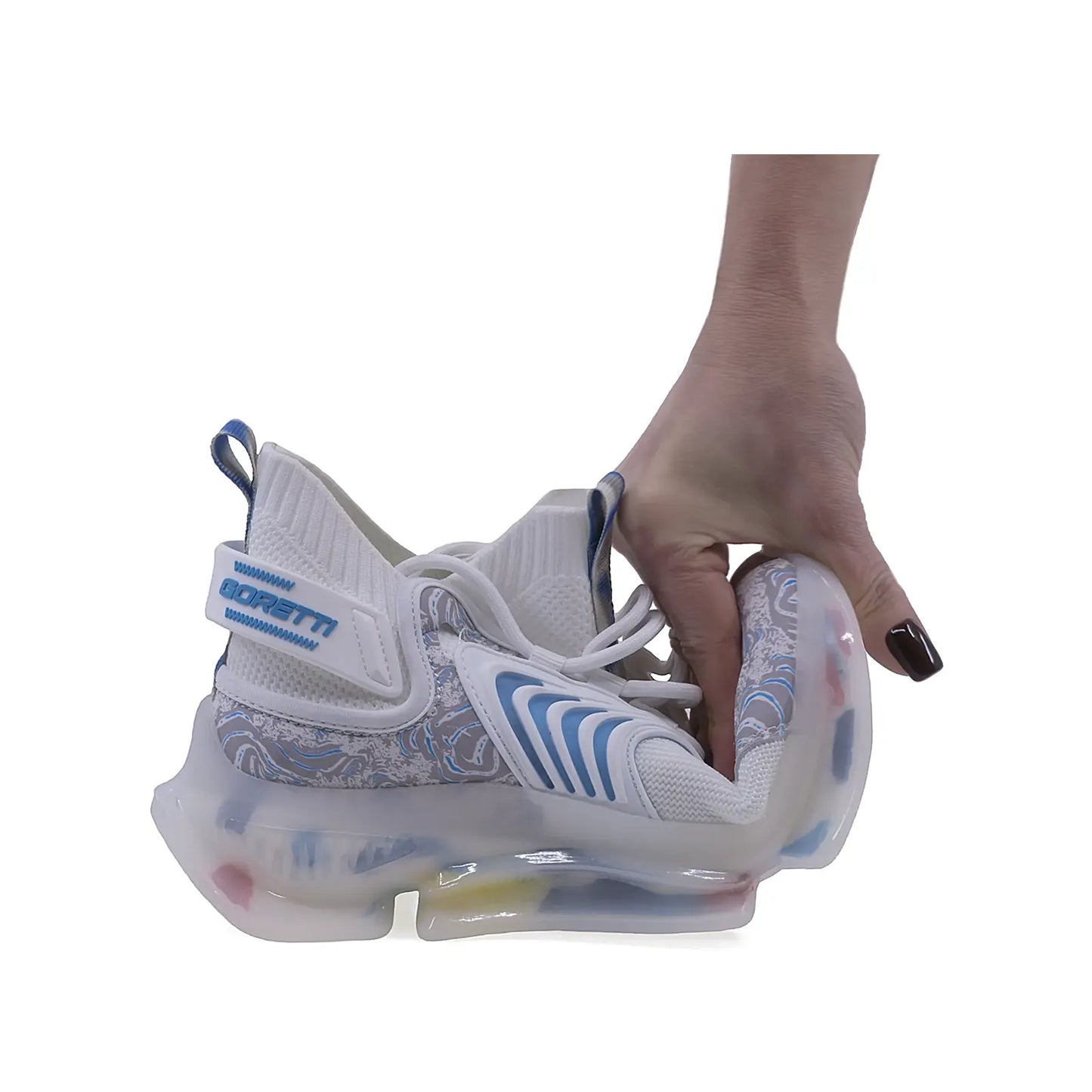 Pantofi dama sport Goretti poliuretan D100-CL31091 alb/blue