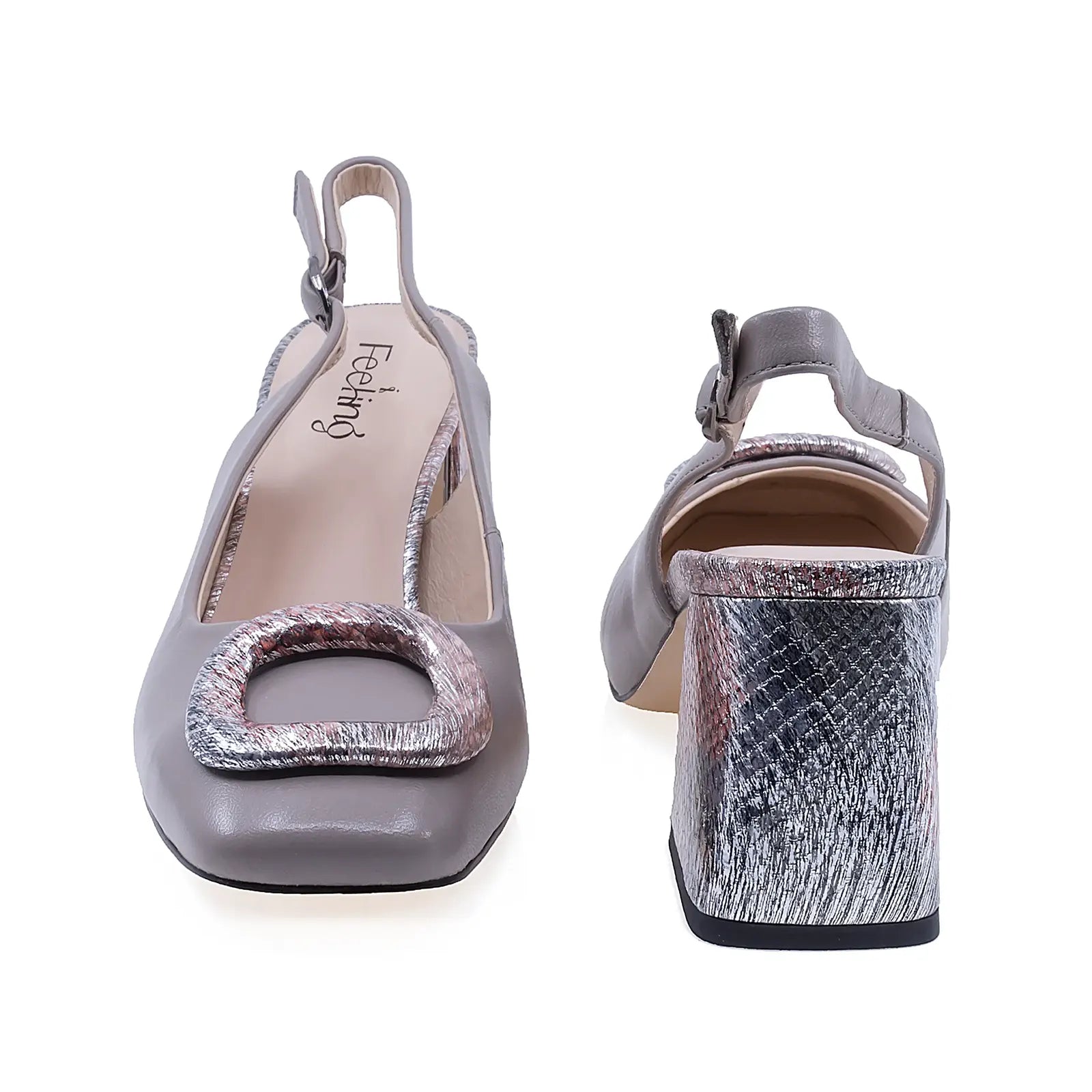 Pantofi dama eleganti Feeling pielenaturala D26-572-01 gri