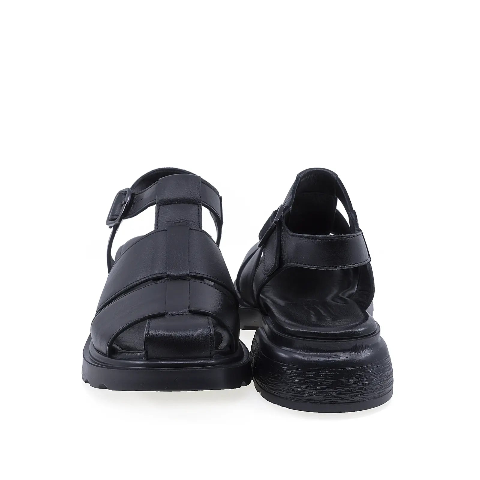 Sandale dama casual Anna Viotti piele naturala D22-S494 negre