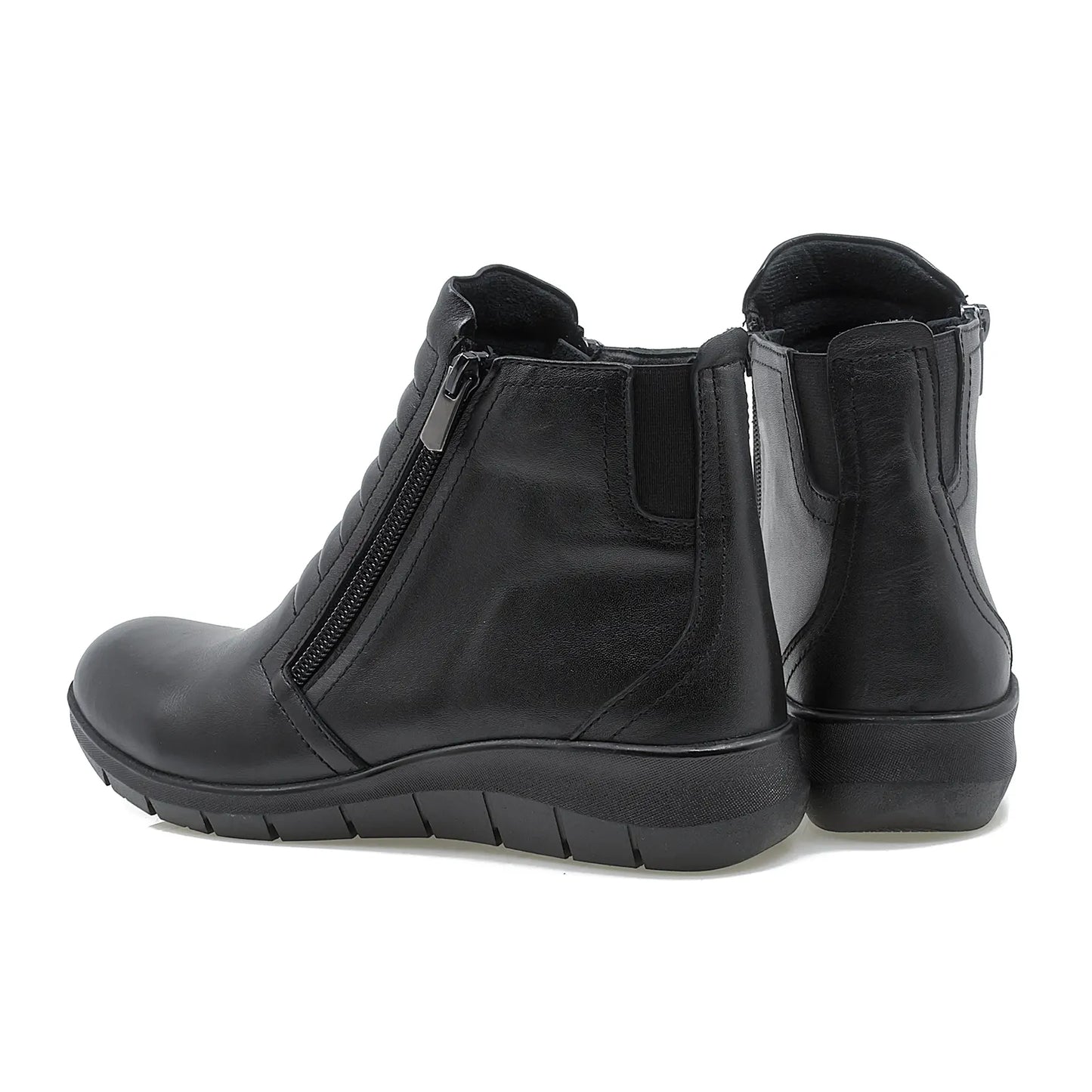 Ghete dama Anna Viotti din piele naturala D 70-1200 negru-5