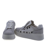 Pantofi dama casual Anna Viotti piele intoarsa, D116-302-01, gri