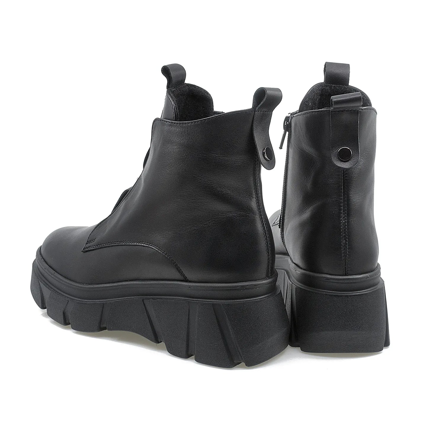 Ghete dama Anna Viotti din piele naturala D44-4432 negru