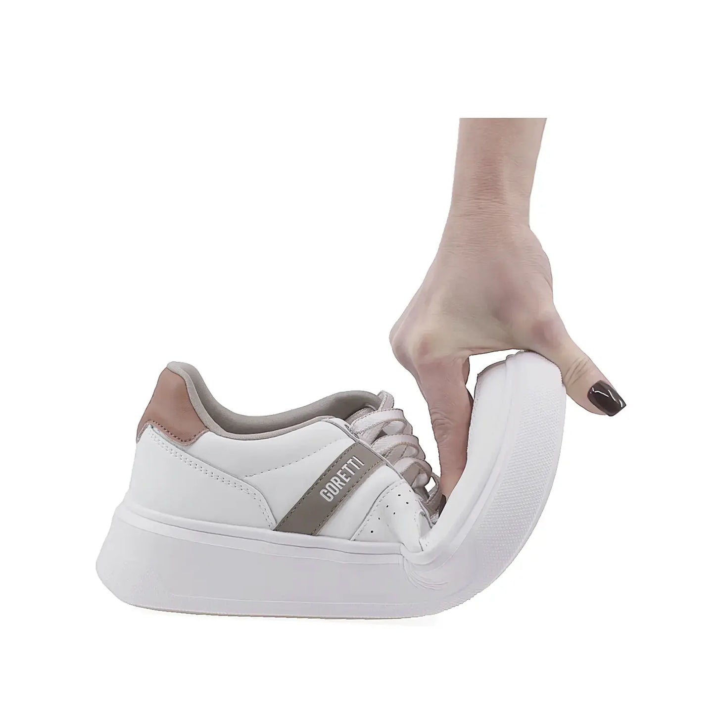 Pantofi barbati casual Goretti piele naturala B115-25SCM024 alb