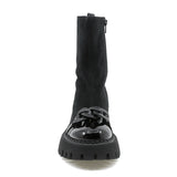 Ghete dama Anna Viotti din piele intoarsa D44-4406 negru-5