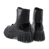 Ghete dama Anna Viotti din piele naturala D44-4262B negru-5