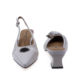 Pantofi dama eleganti Feeling piele lacuita D58038 Alb