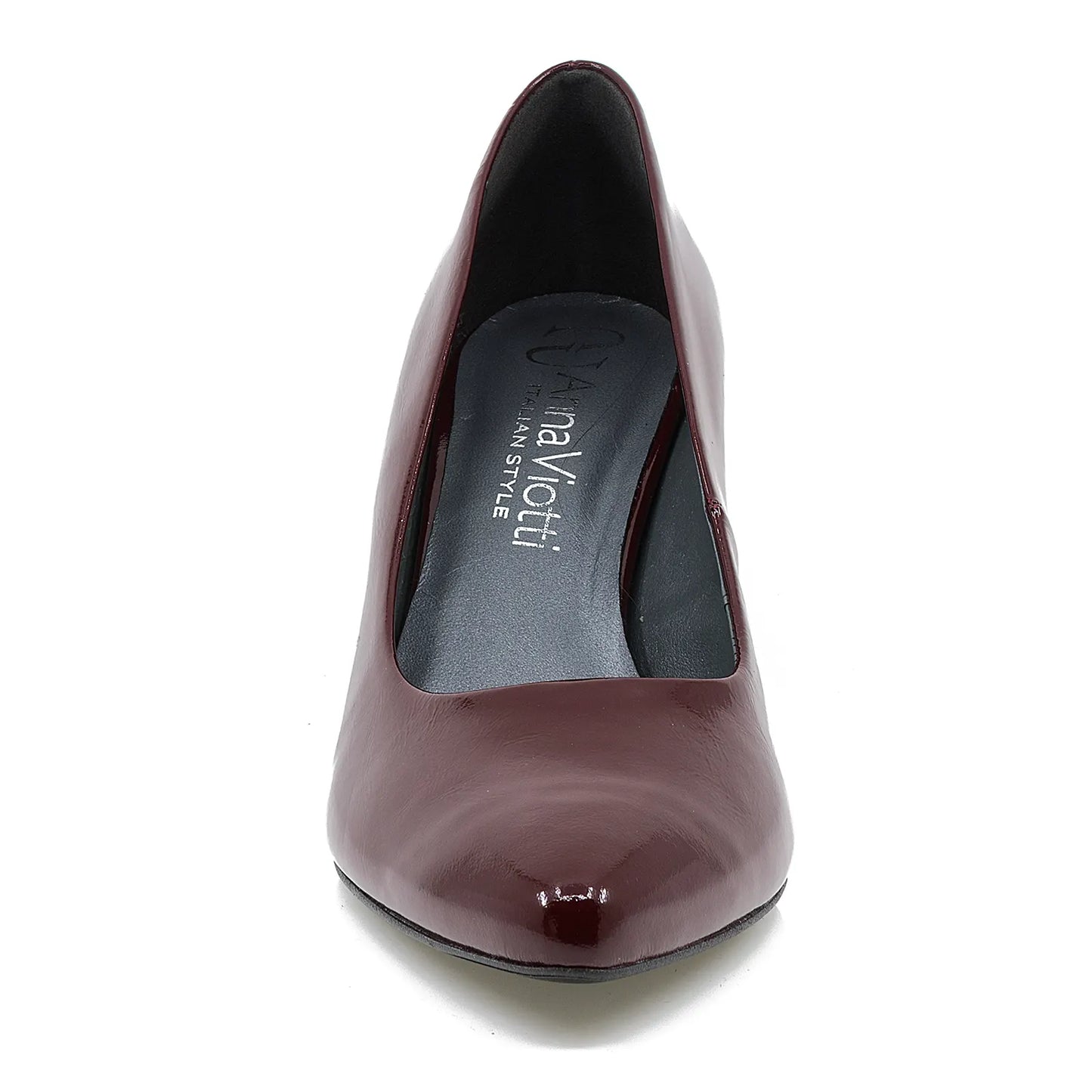 Pantofi dama Anna Viotti din piele lacuita D2207 grena-6