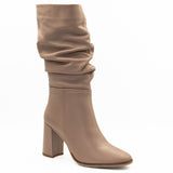 CIZME DAMA  ANNA VIOTTI DIN PIELE NATURALA D26-ZUSA BEJ 