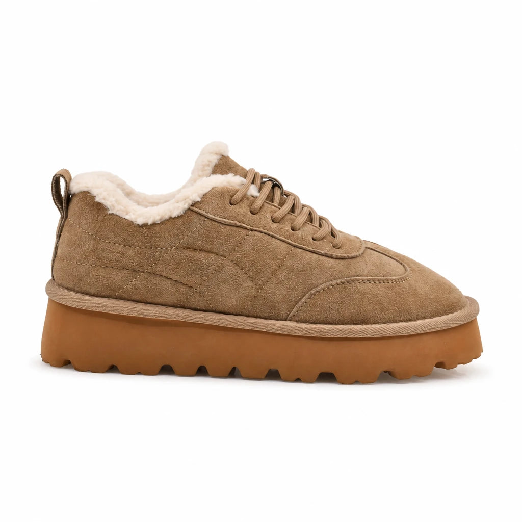 Pantofi Dama Casual Anna Viotti Piele Intoarsa D113-2680 camel