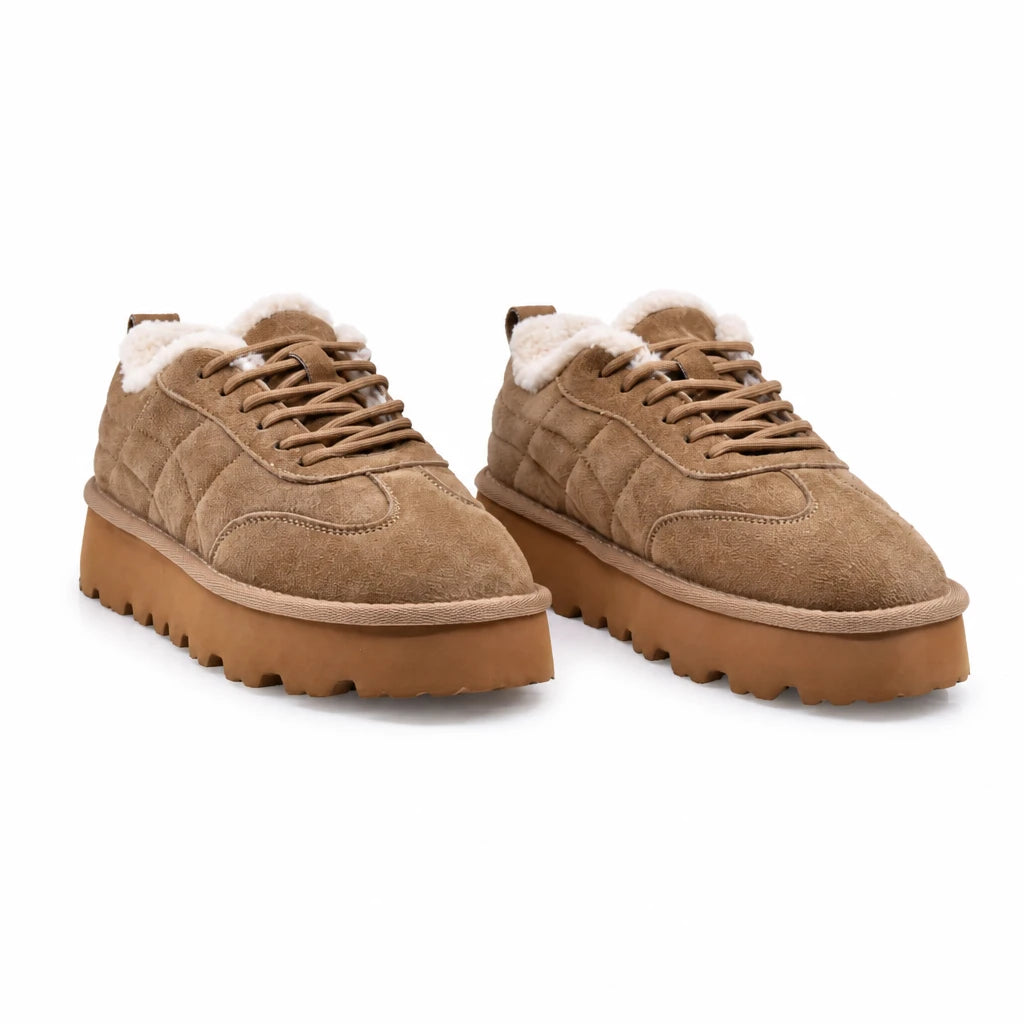 Pantofi Dama Casual Anna Viotti Piele Intoarsa D113-2680 camel