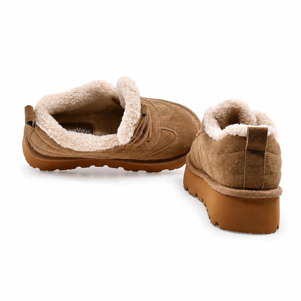 Pantofi Dama Casual Anna Viotti Piele Intoarsa D113-2680 camel