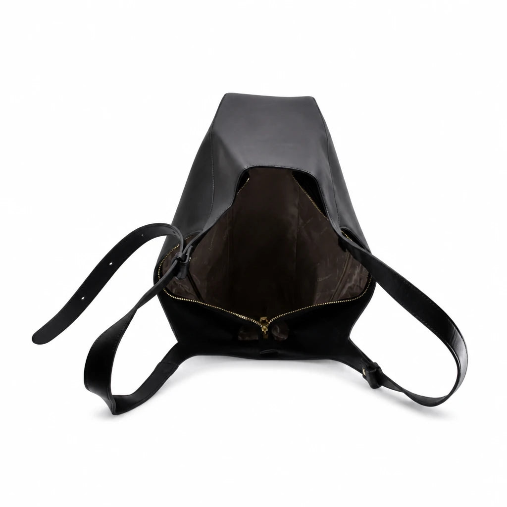 Geantă damă Anna Viotti piele naturala CS12650-001 neagra