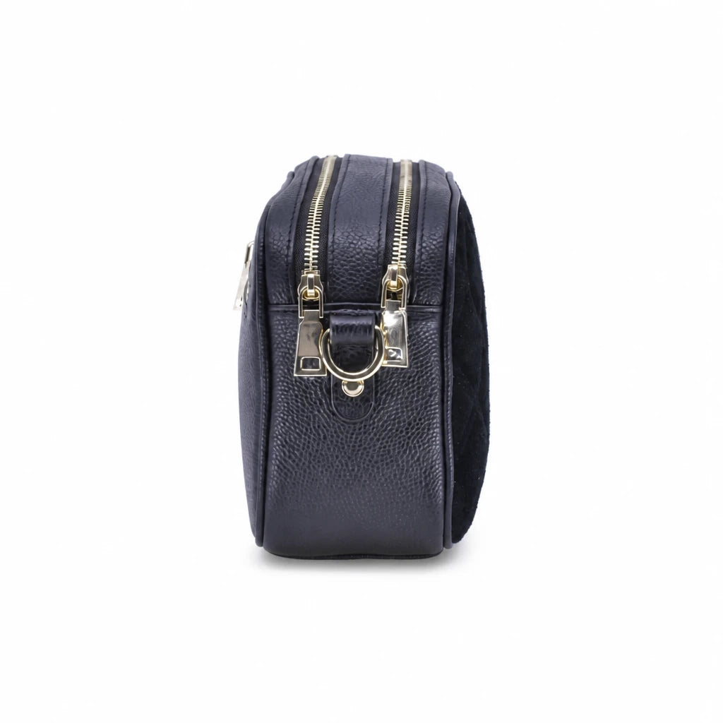 Geantă damă Anna Viotti piele naturala CSN4202-B001 neagra
