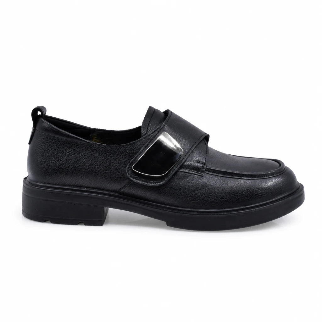 Pantofi dama casual Anna Viotti piele naturala D111-5H23907-6 negri