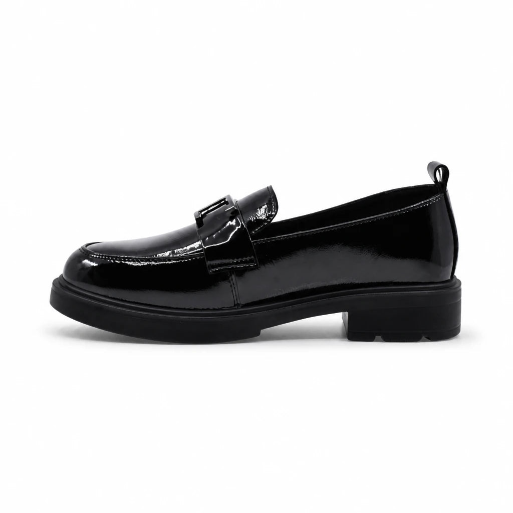 Pantofi dama casual Anna Viotti piele lacuita D111-5H23908-75 negri