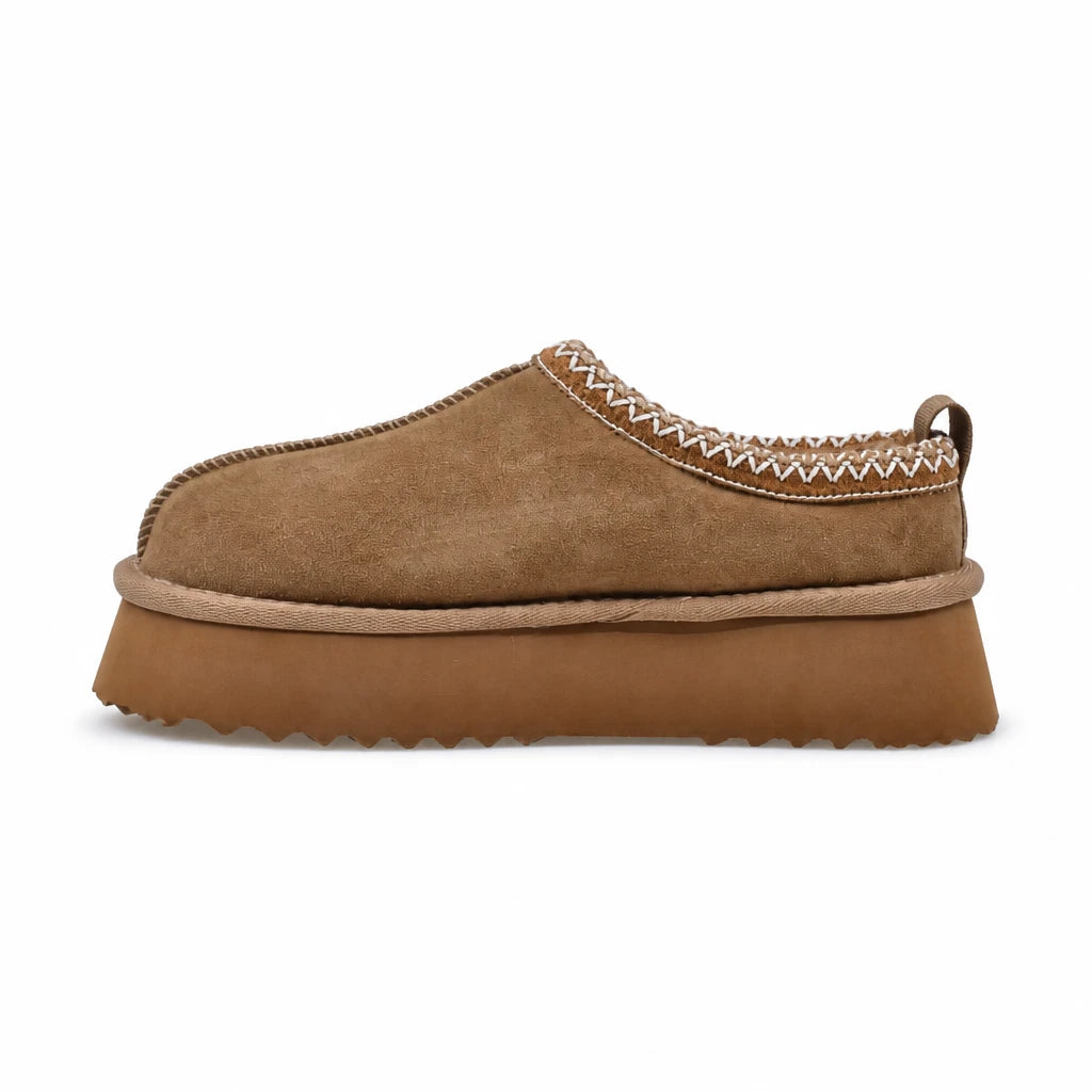 Pantofi Dama Casual Anna Viotti Piele Intoarsa D121-DS5358 castaniu