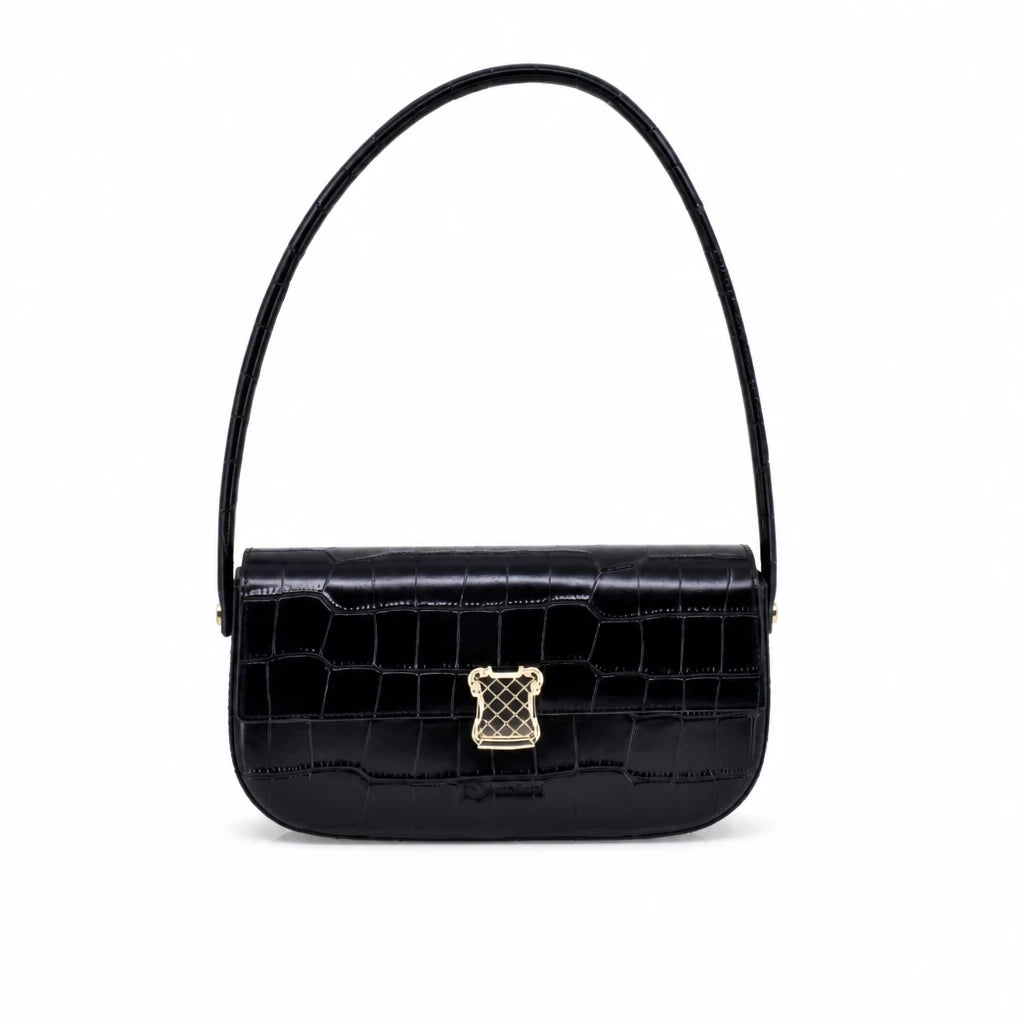 Geantă damă Anna Viotti piele naturala CS6408-001 neagra