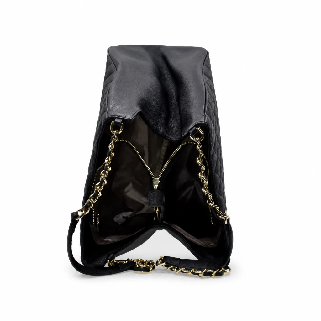 Geantă damă Anna Viotti piele naturala CSS1364A001 neagra