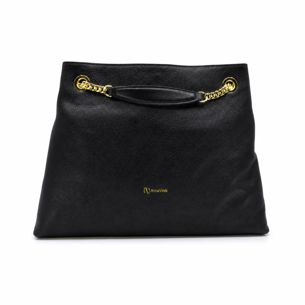 Geantă damă Anna Viotti piele naturala CS1346R neagra