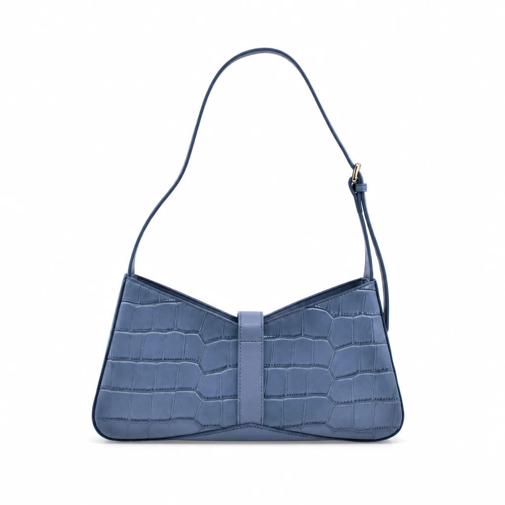Geantă damă Anna Viotti piele naturala CS9291-001 albastra