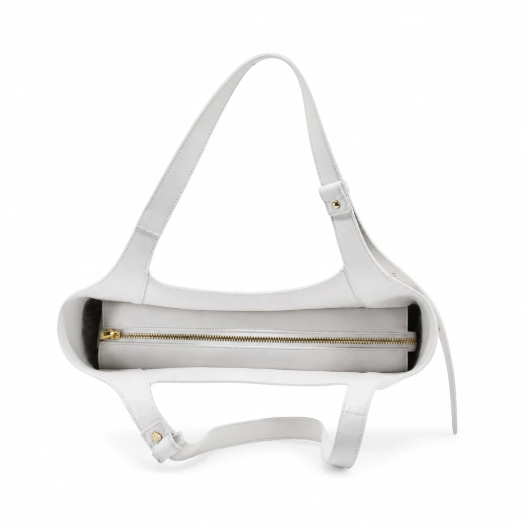 Geantă damă Anna Viotti piele naturala CS12650-001 alba