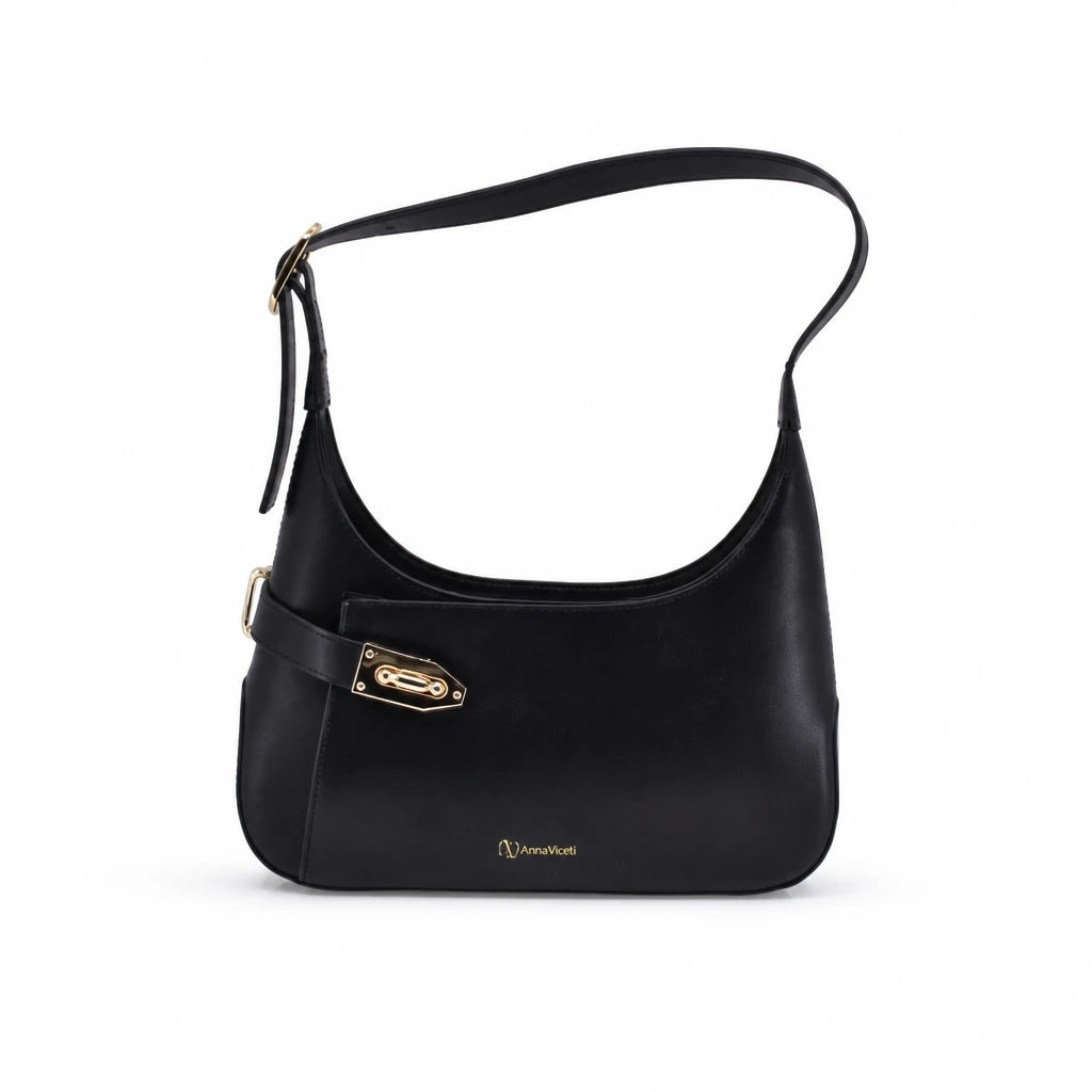 Geantă damă Anna Viotti piele naturala CS6892A001 neagra