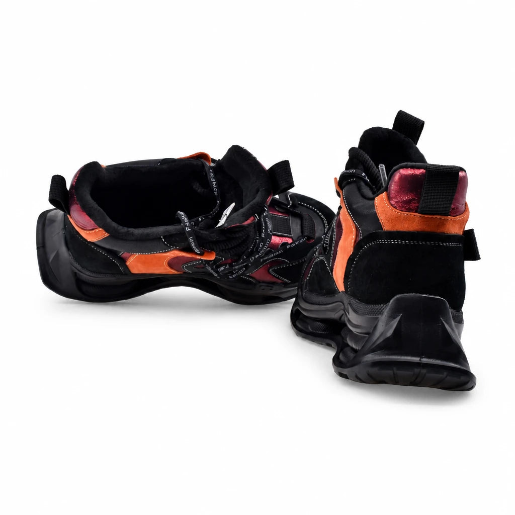 Pantofi dama sport Anna Viotti piele intoarsa D106-D106-1 negri