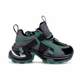 Pantofi dama sport Anna Viotti piele intoarsa D106-YM117-2 gri/verde/negru