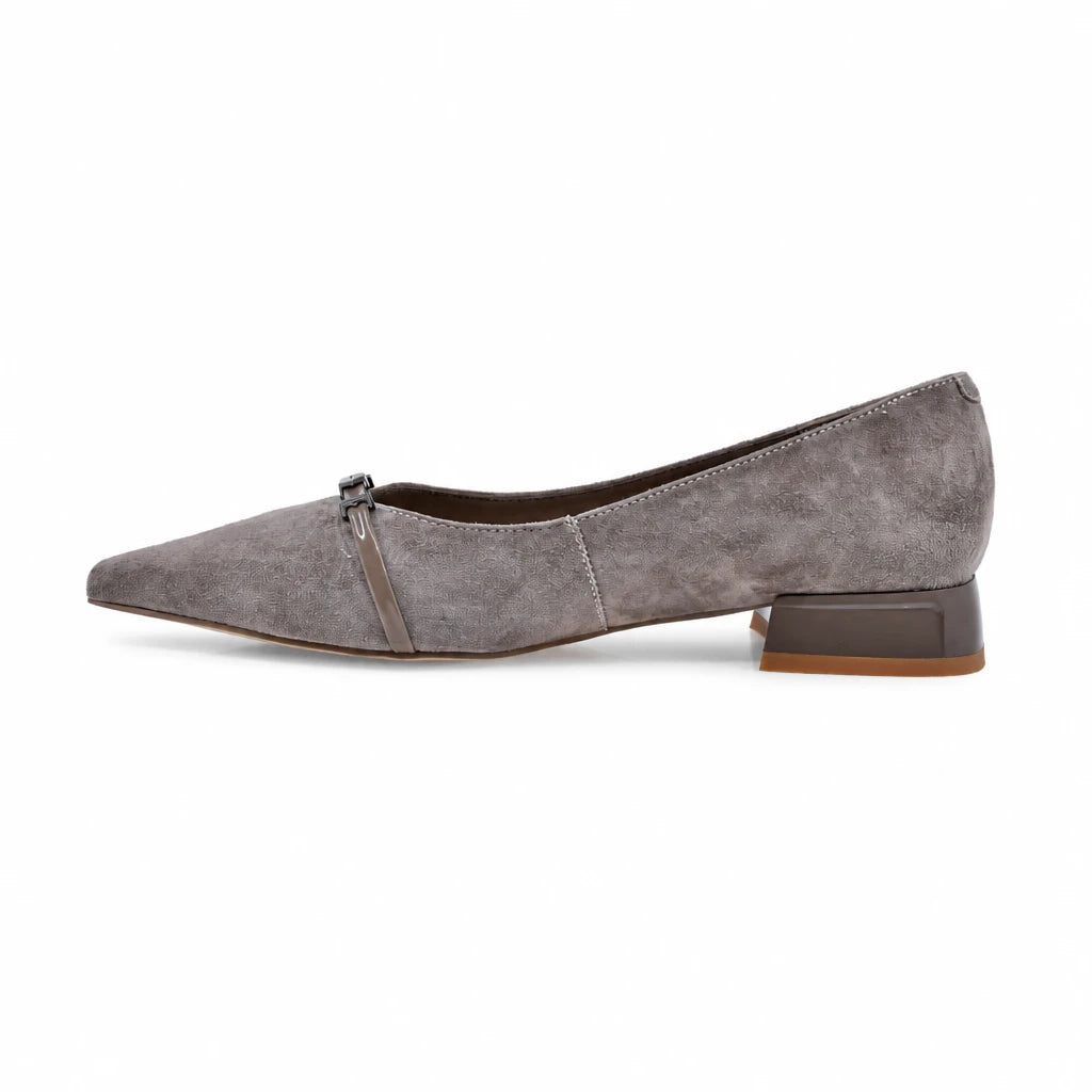 Pantofi dama eleganti Anna Viotti piele intoarsa D106-F12637-C9387-5 gri