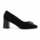Pantofi dama eleganti Anna Viotti piele intoarsa D106-F12659-T5898 negri
