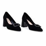 Pantofi dama eleganti Anna Viotti piele intoarsa D106-F12659-T5898 negri