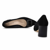Pantofi dama eleganti Anna Viotti piele intoarsa D106-F12659-T5898 negri