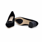 Pantofi dama eleganti Anna Viotti piele intoarsa D106-F12659-T5898 negri