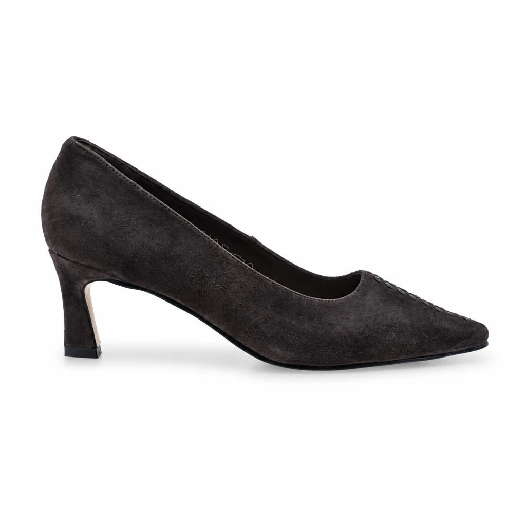 Pantofi dama eleganti Anna Viotti piele intoarsa D106-M1317-G1022-2 maro