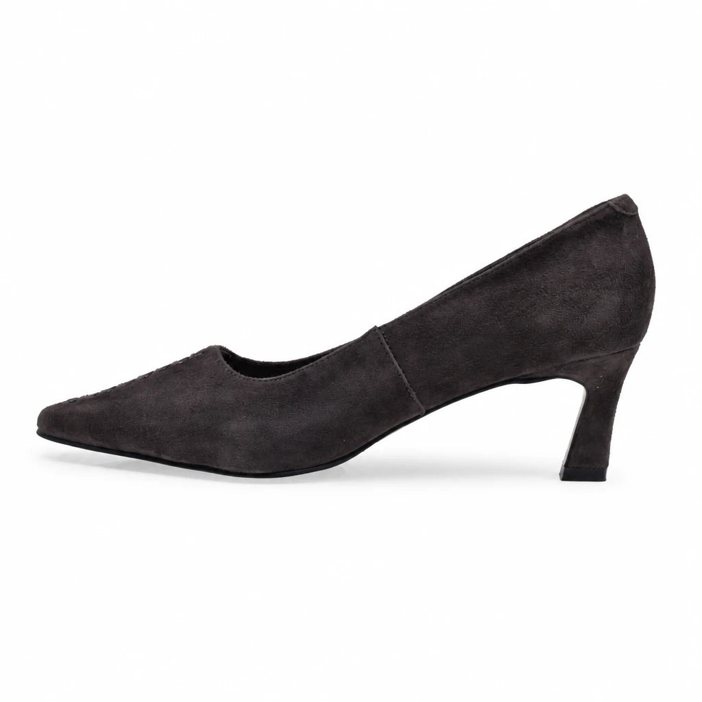 Pantofi dama eleganti Anna Viotti piele intoarsa D106-M1317-G1022-2 maro