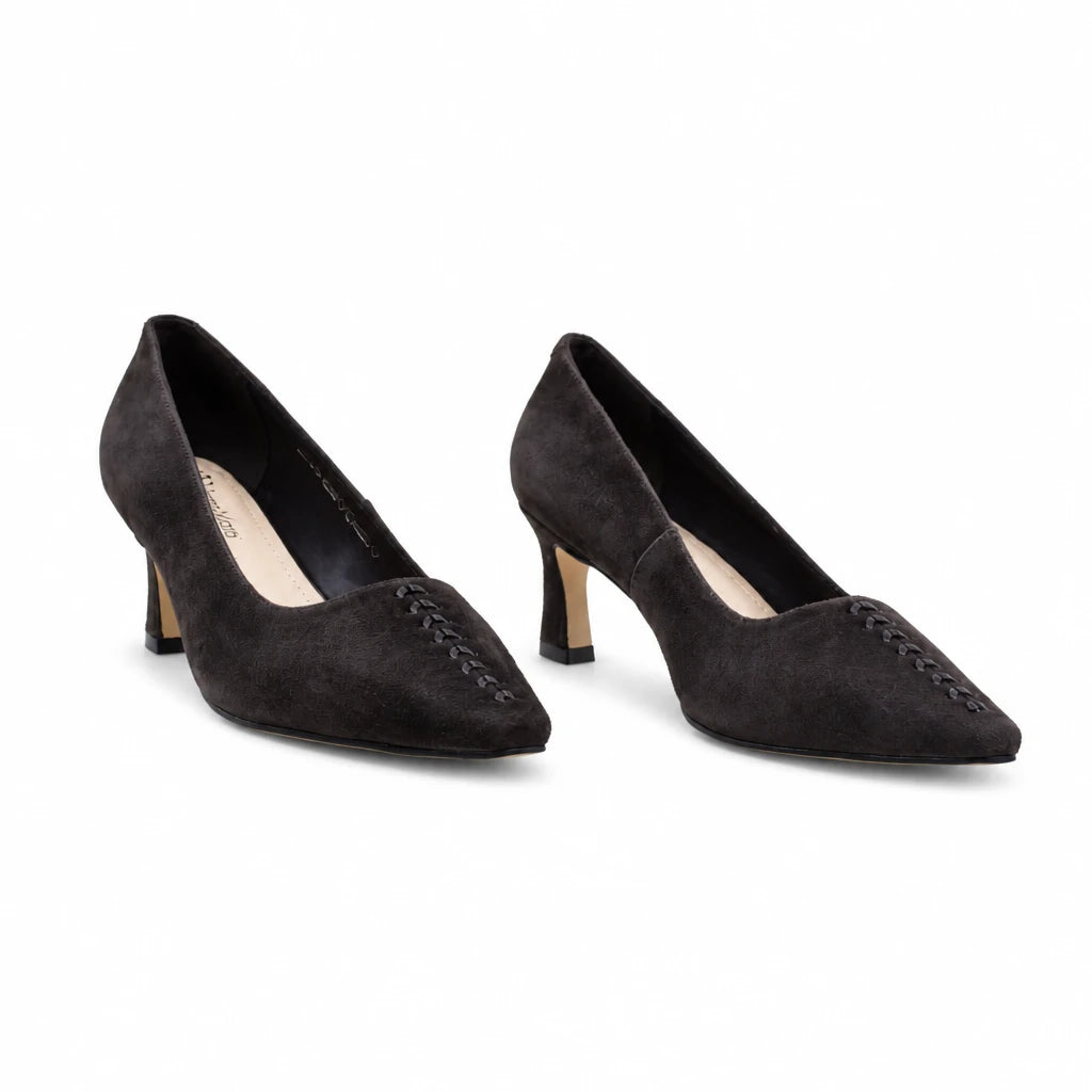 Pantofi dama eleganti Anna Viotti piele intoarsa D106-M1317-G1022-2 maro