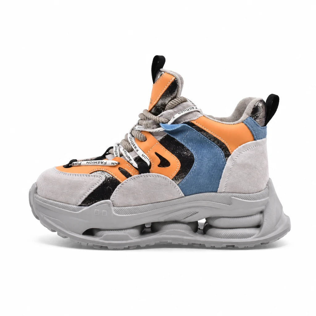 Pantofi dama sport Anna Viotti piele intoarsa D106-D106-1 gri