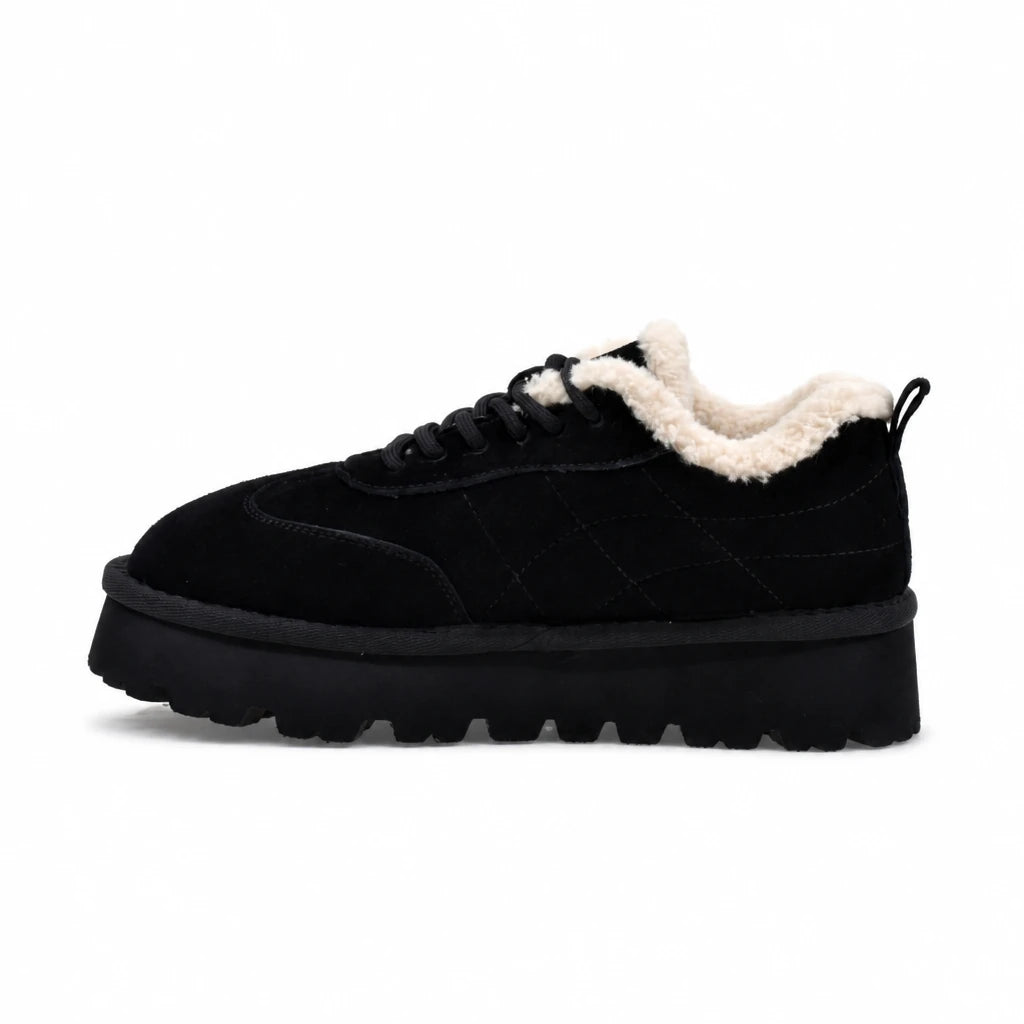 Pantofi Dama Casual Anna Viotti Piele Intoarsa D113-2680 negri