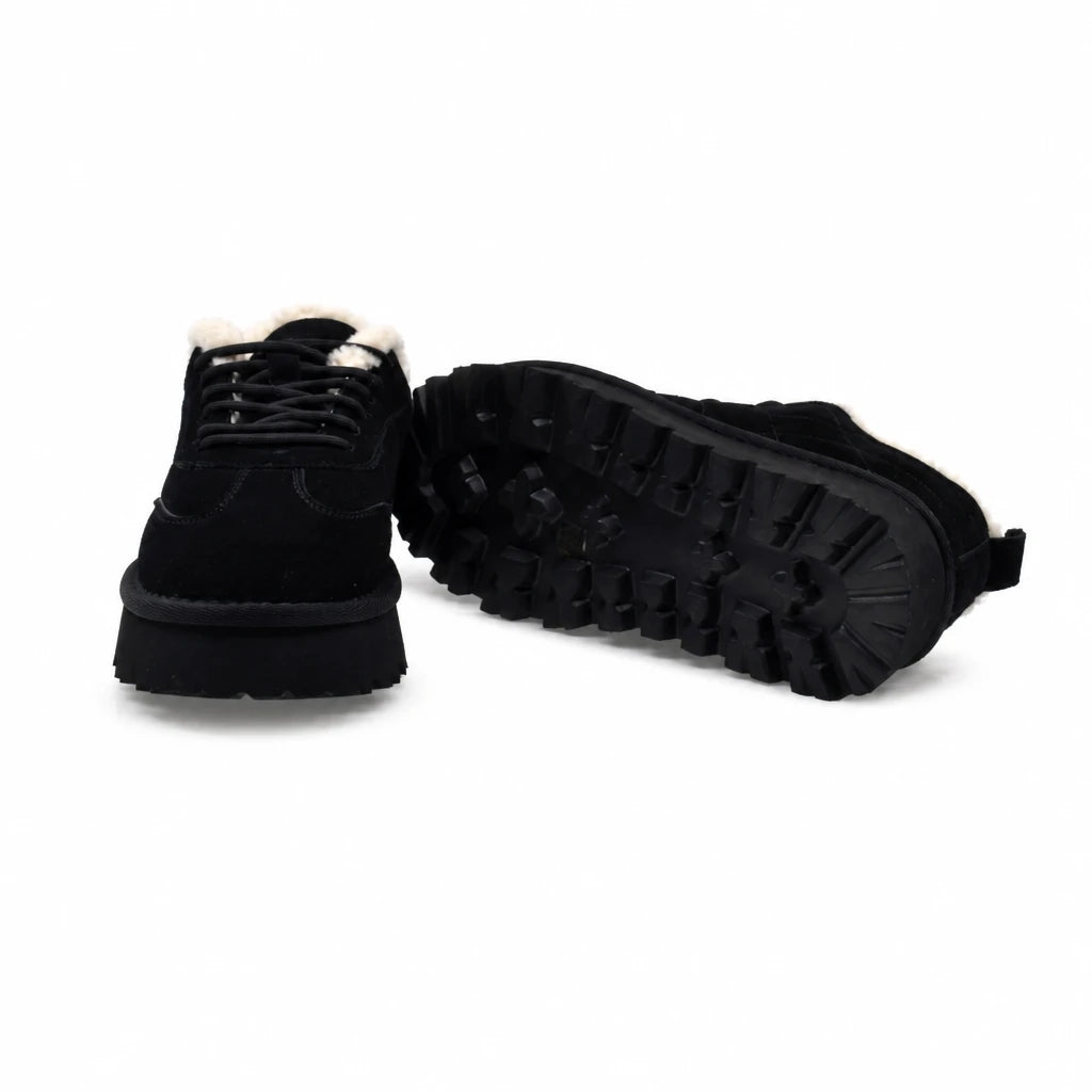 Pantofi Dama Casual Anna Viotti Piele Intoarsa D113-2680 negri