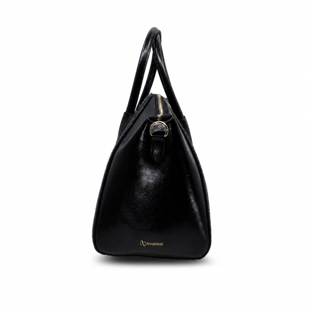 Geantă damă Anna Viotti piele naturala CSS1949A001 neagra