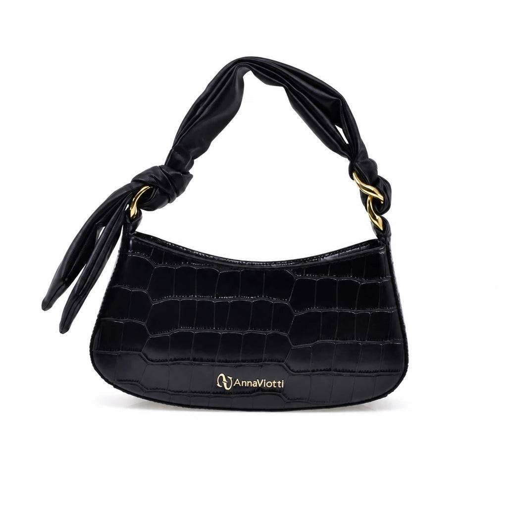 Geantă damă Anna Viotti piele naturala CS8136-001 neagra