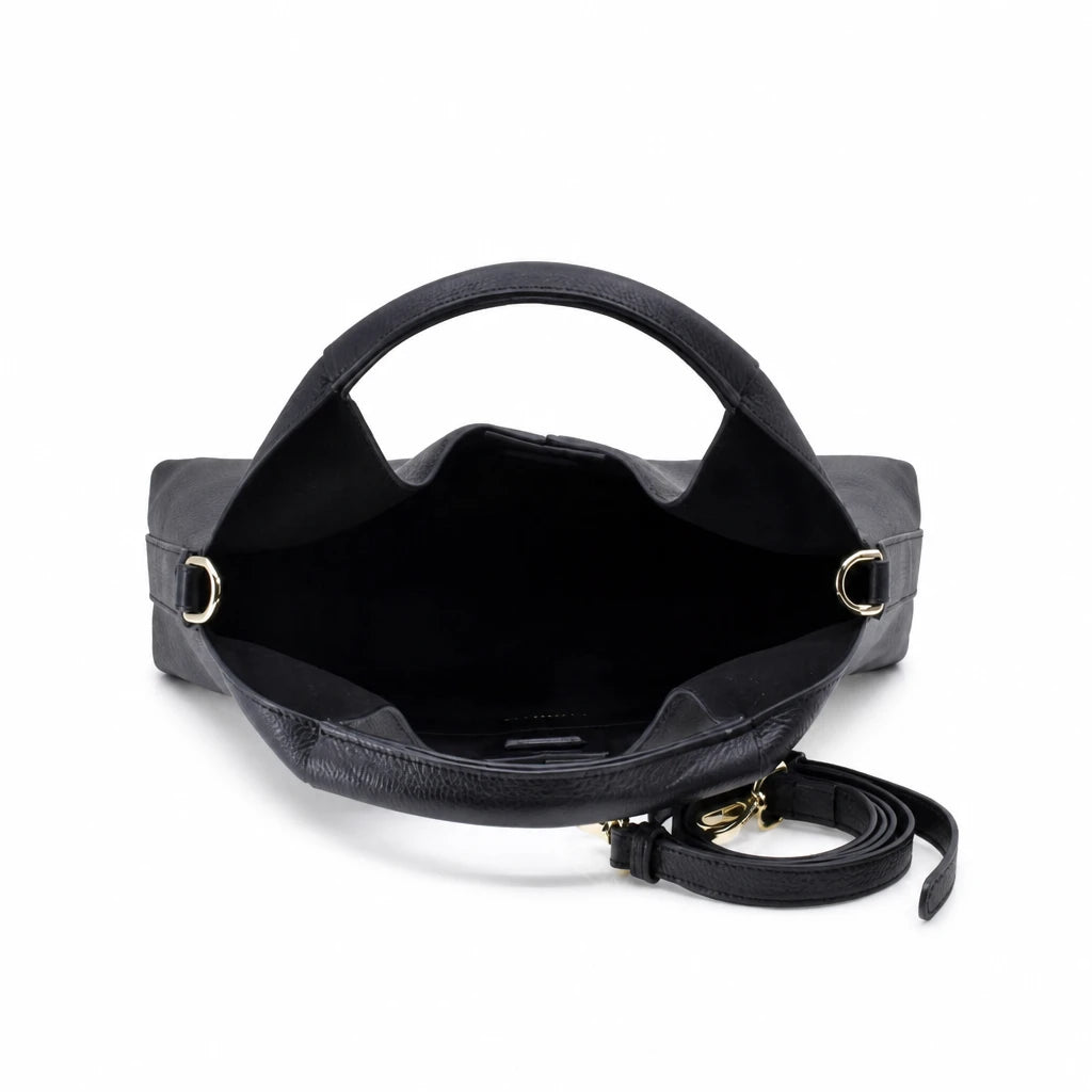 Geantă damă Anna Viotti piele naturala CS10479-001 neagra