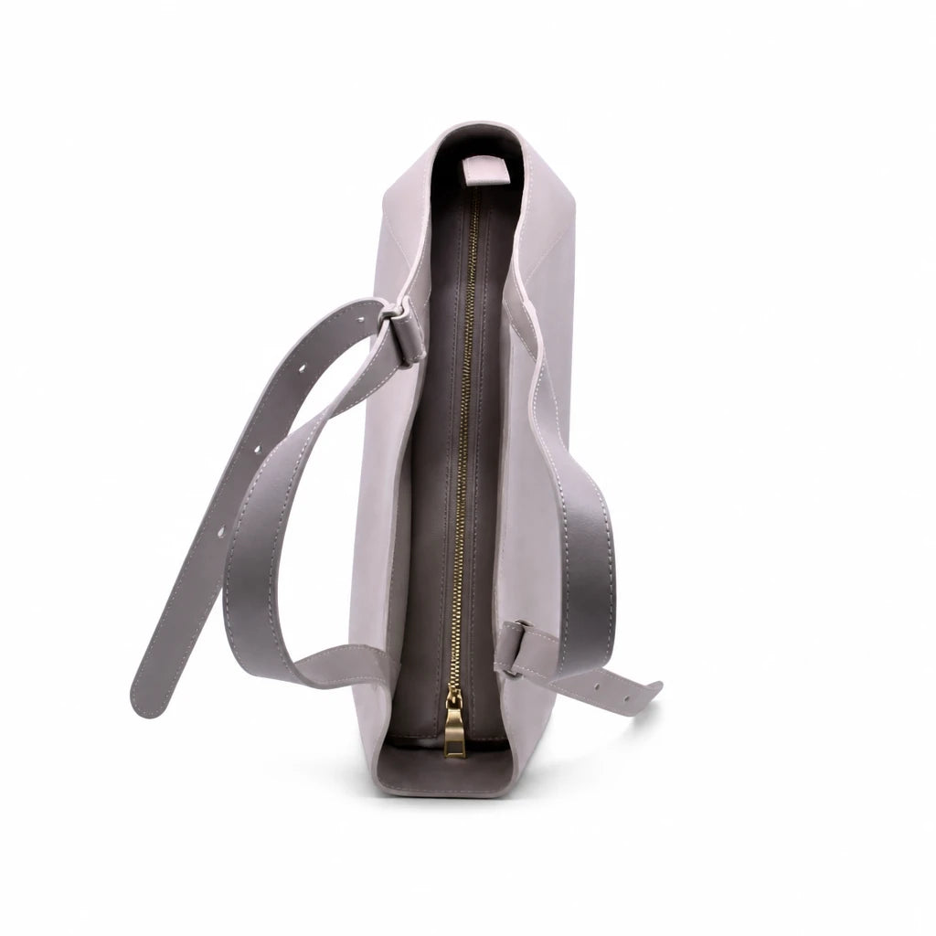 Geantă damă Anna Viotti piele naturala CS12650-001 gri