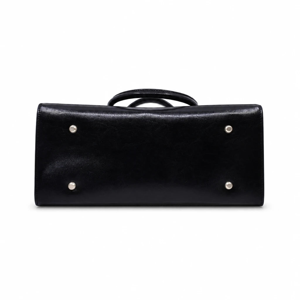 Geantă damă Anna Viotti piele naturala CSN1104D001 neagra