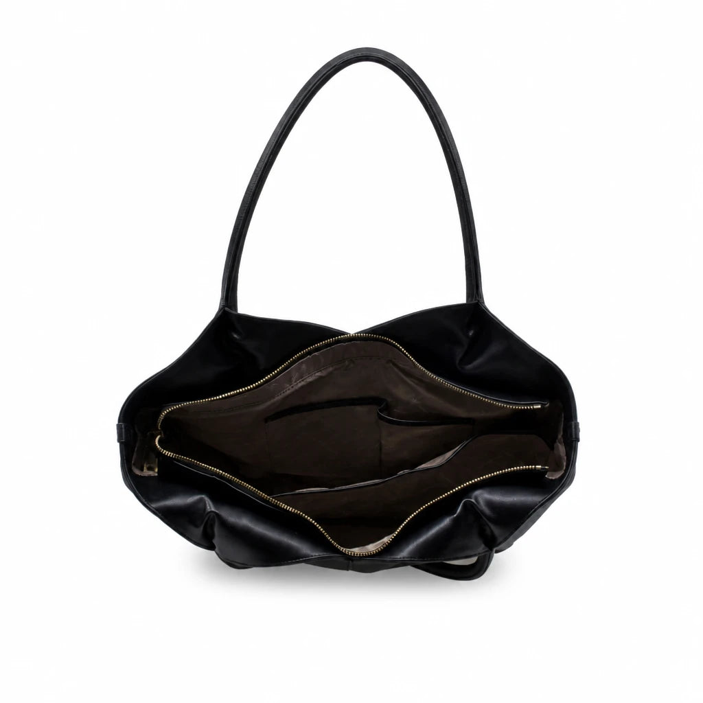 Geantă damă Anna Viotti piele naturala CS10499-001 neagra