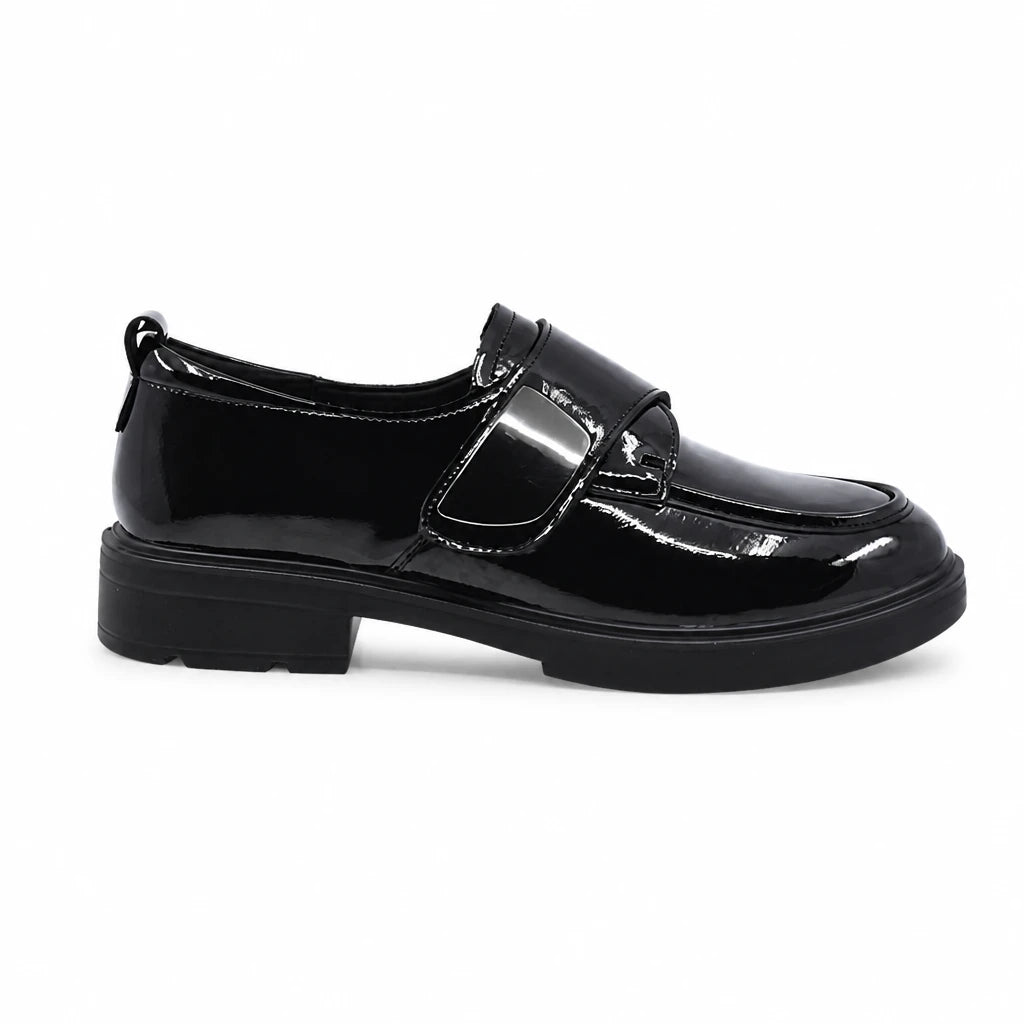 Pantofi dama casual Anna Viotti piele lacuita D111-5H23907-75 negri