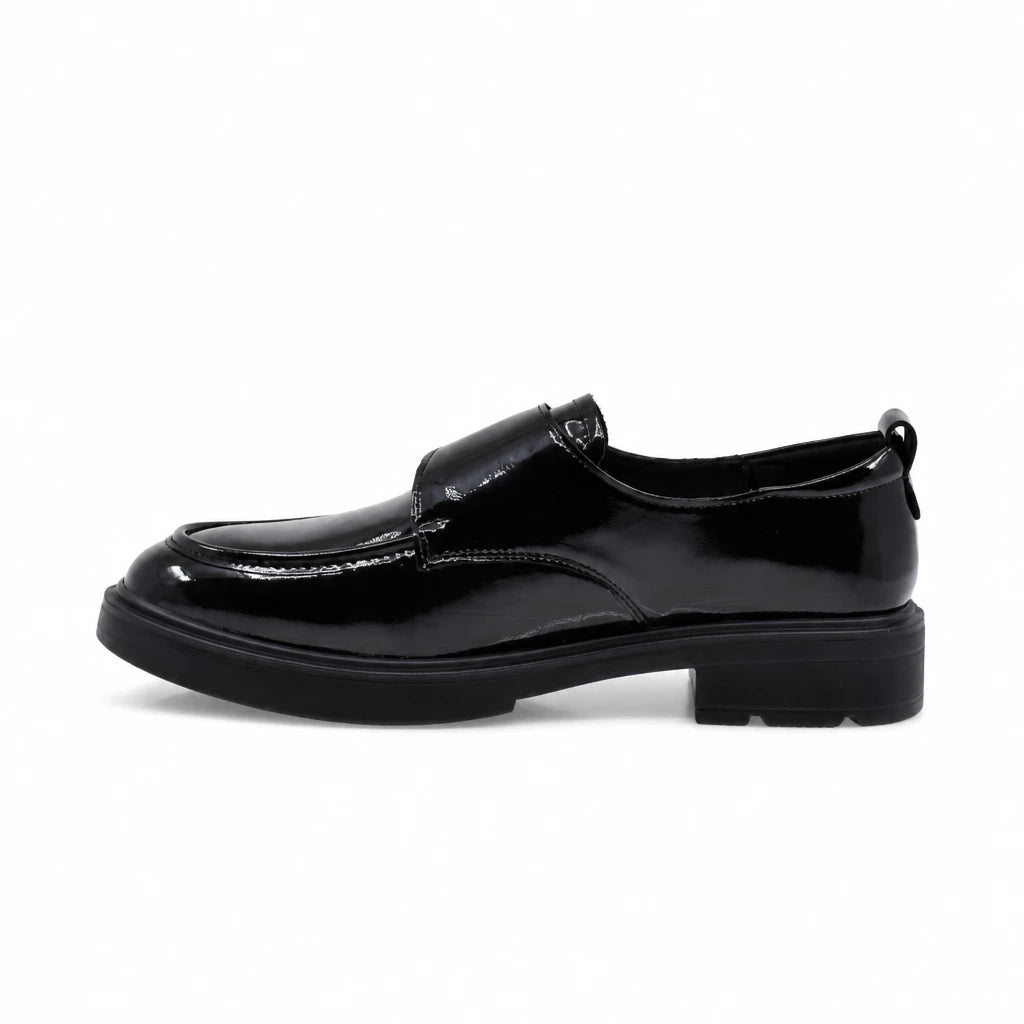 Pantofi dama casual Anna Viotti piele lacuita D111-5H23907-75 negri